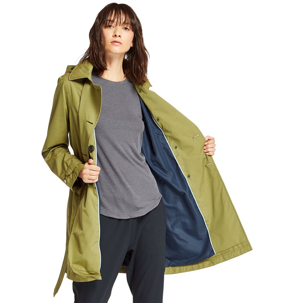 Abrigos Timberland Mujer Classic Waterproof Trench Verde Oliva - Chile SZT-346210